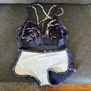 VS velvet bra and panty set
